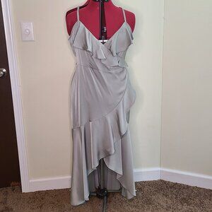 Ruffle Satin Dress - ELOQUII NWOT